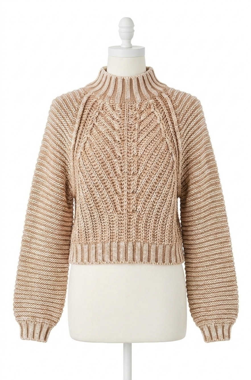 NEW FREE PEOPLE sweetheart sweater in sand castle